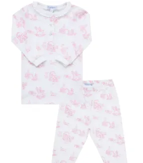 Pink Toile Baby Pajamas