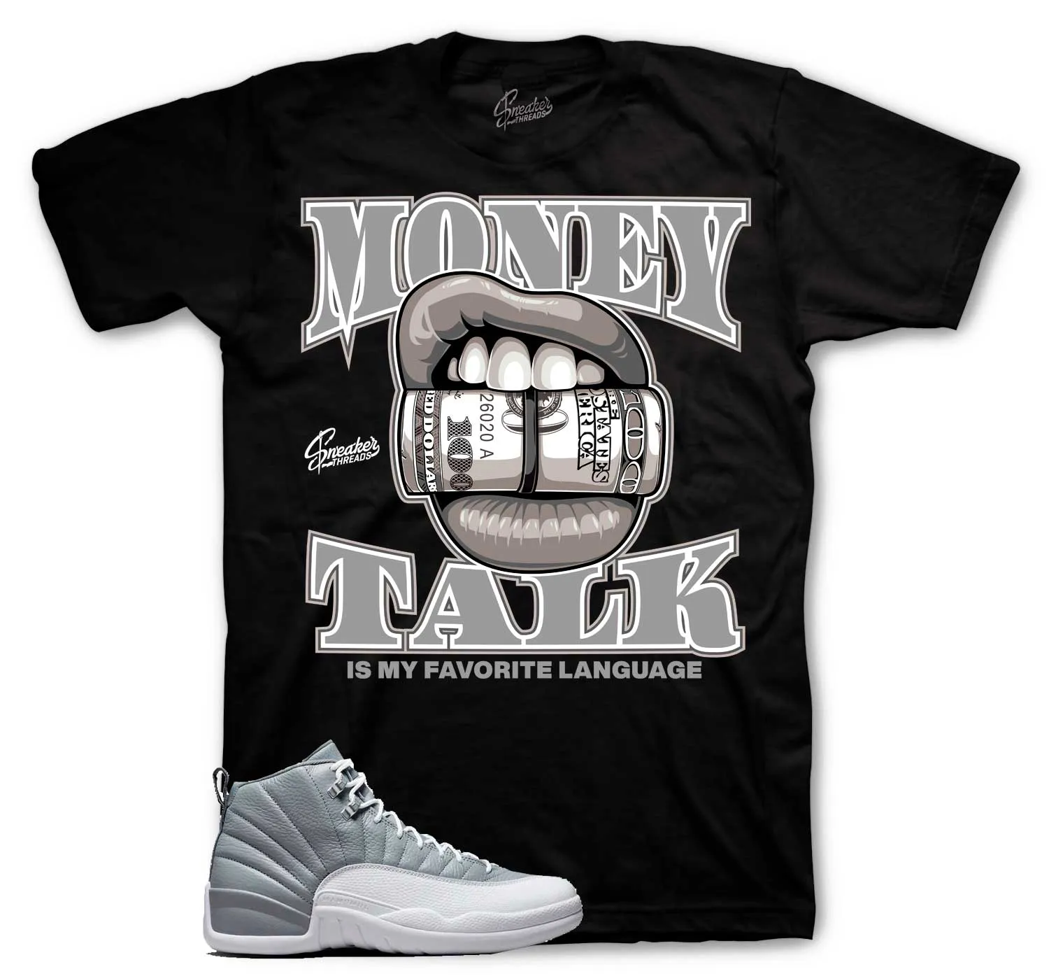 Retro 12 Stealth Money Talk Shirt