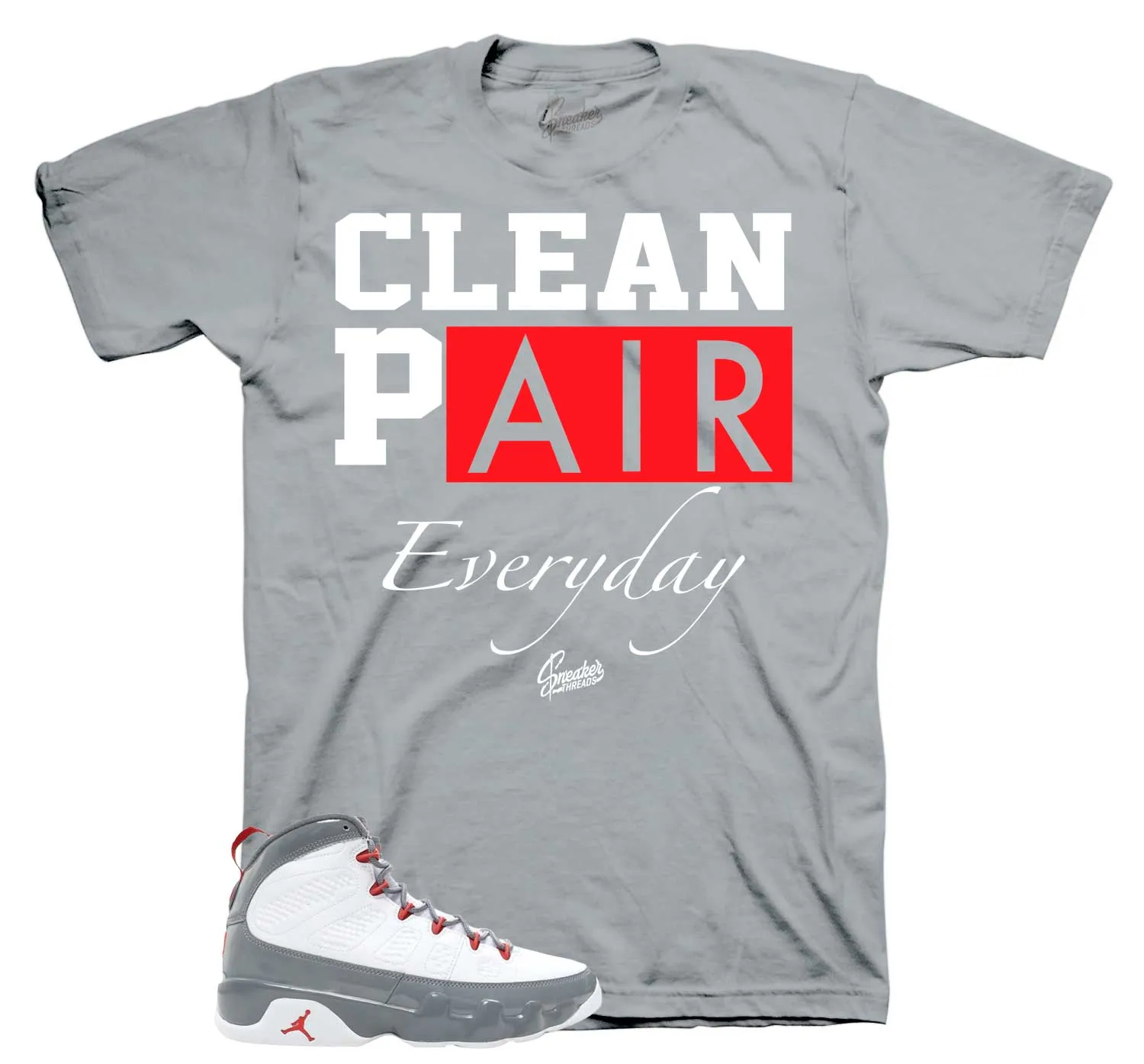 Retro 9 Fire Red Clean Pair Shirt