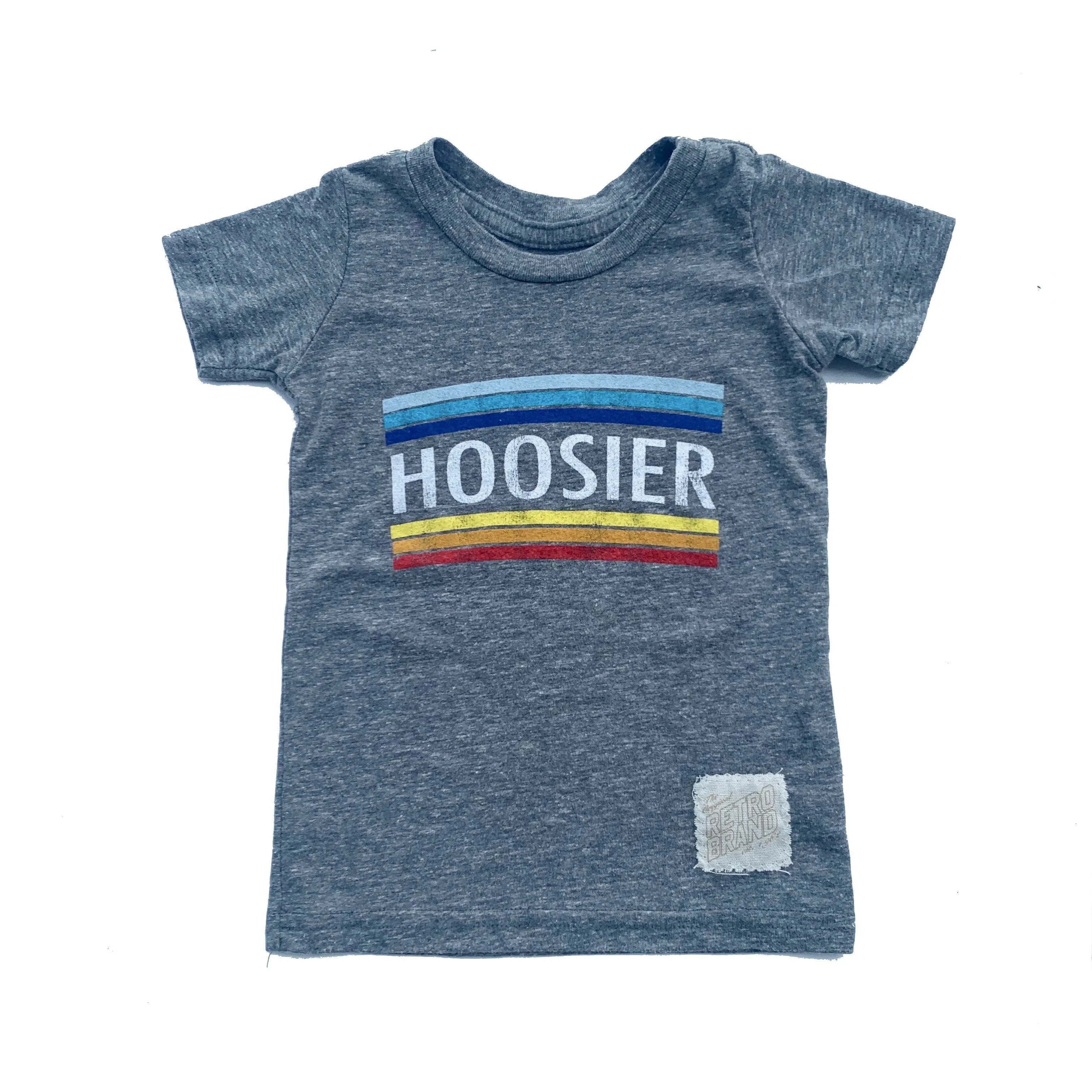 Retro Brand - Kids' HOOSIER Tee in Heather Grey