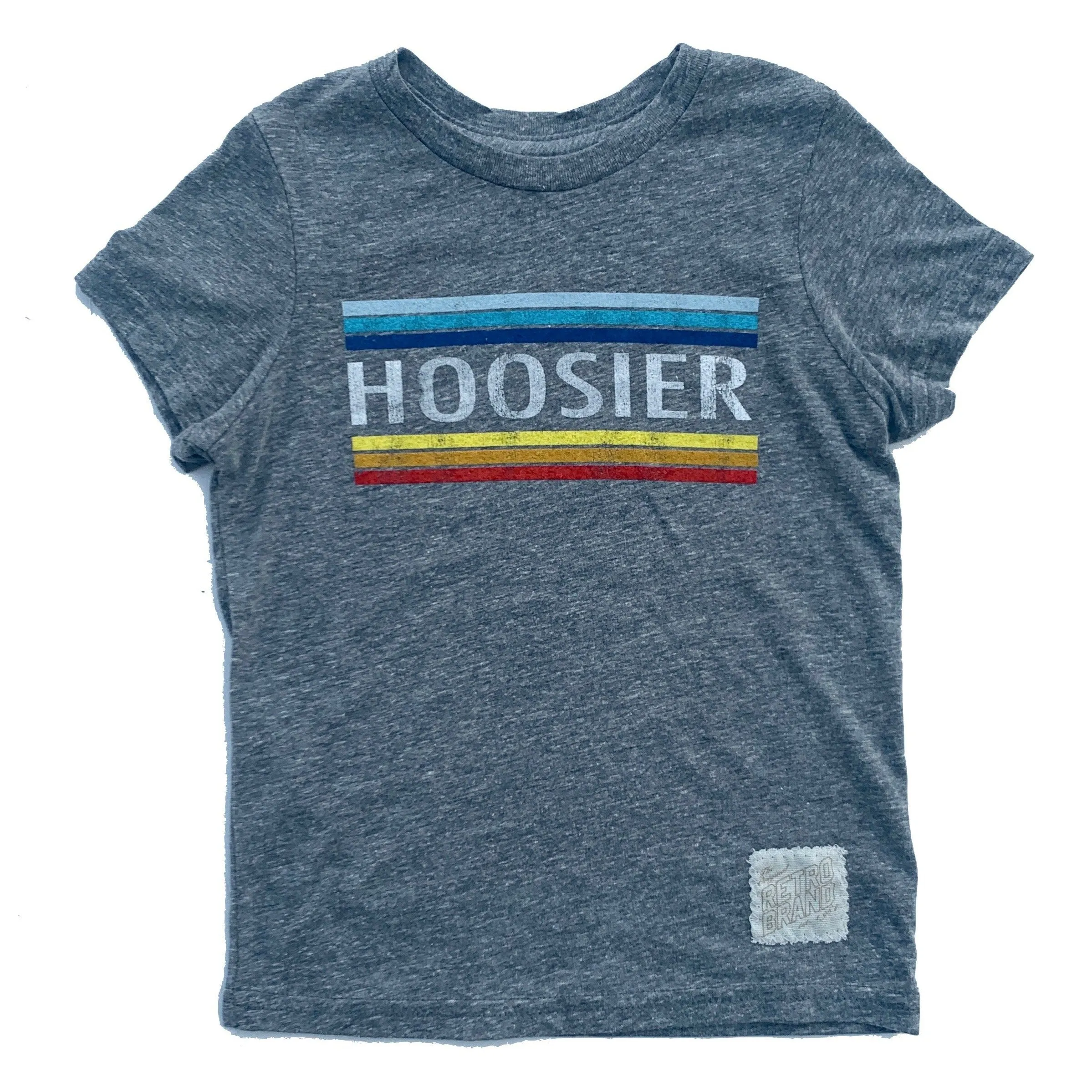 Retro Brand - Kids' HOOSIER Tee in Heather Grey