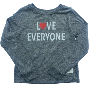 Retro Brand - Love Everyone Long-Sleeve Tee in Heather Grey (2T)