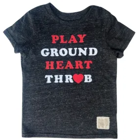 Retro Brand - Playground Heart Throb Tee in Charcoal OR Black