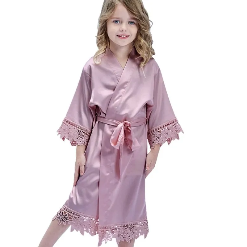 Robe Silky Flower Robes For Kids