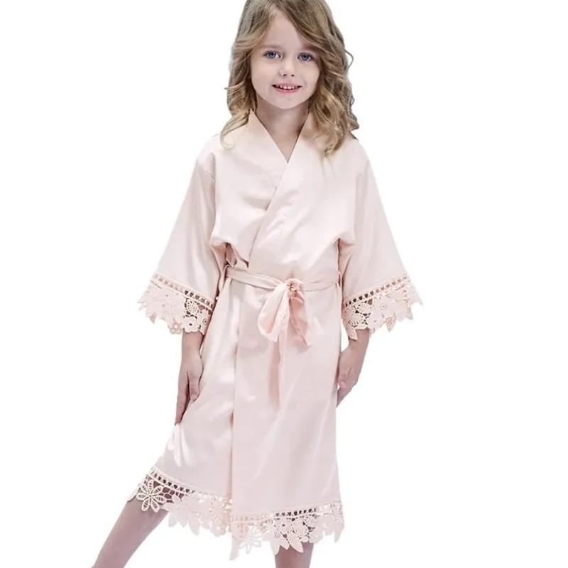 Robe Silky Flower Robes For Kids