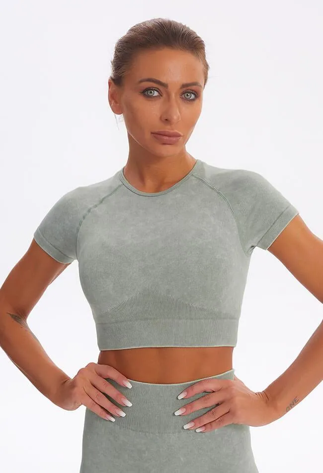 Seamless Washed Crop Top - Easy