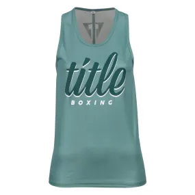 TITLE Boxing Script Racerback Women's Tank