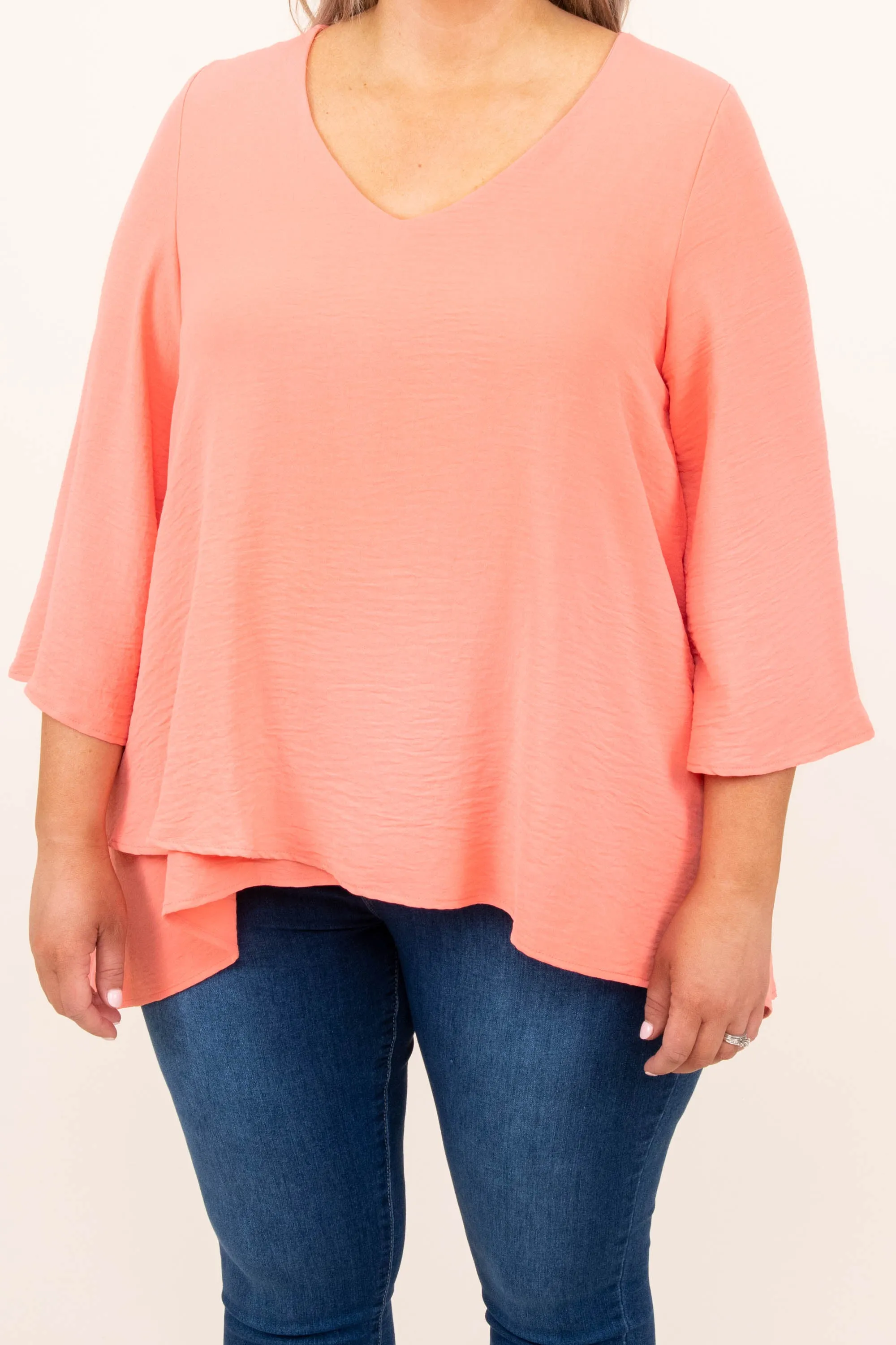 Treasured Moments Top, Coral