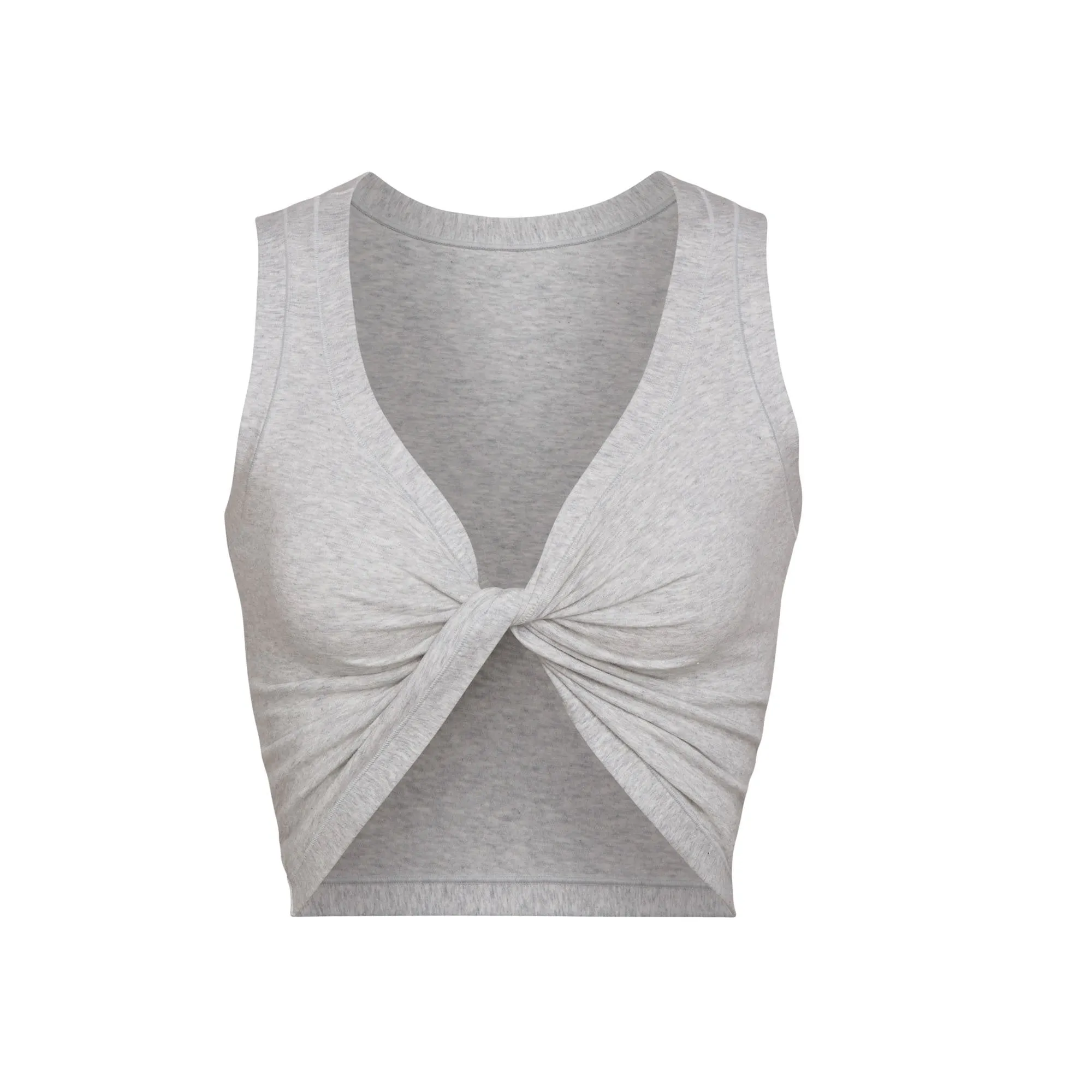 TWIST TANK | LIGHT HEATHER GREY